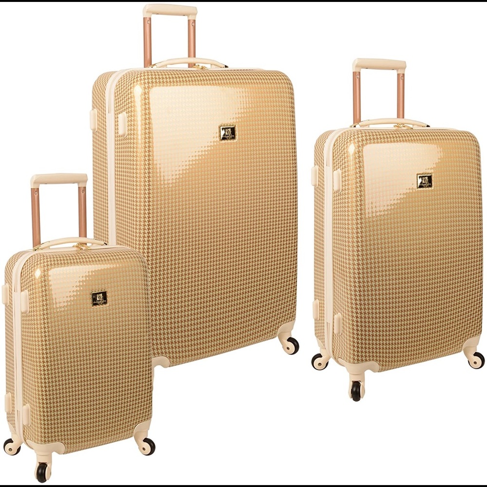 Anne Klein gold luggage set